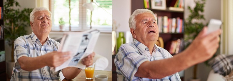 老眼、シニアの読書障害